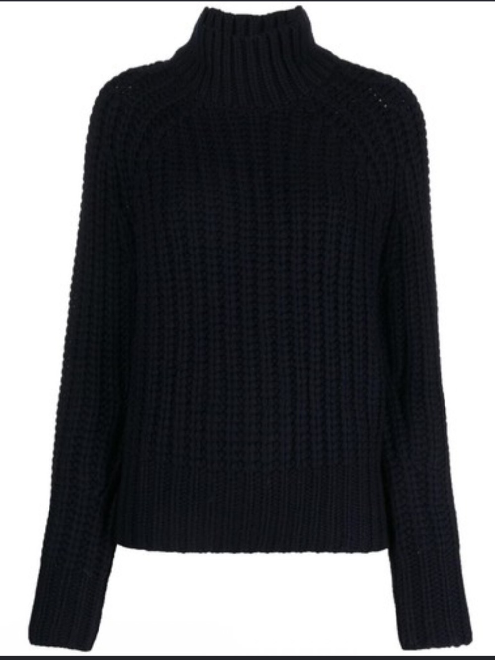 Naked Cashmere Ribbed Turtleneck Cropped Sweater Sz M